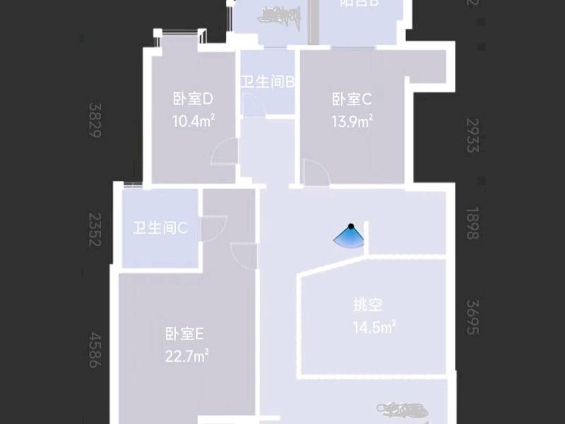 5室3廳1陽臺(tái) 鑫逸苑戶型圖