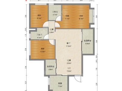 3室2廳2陽臺 恒大云報華府