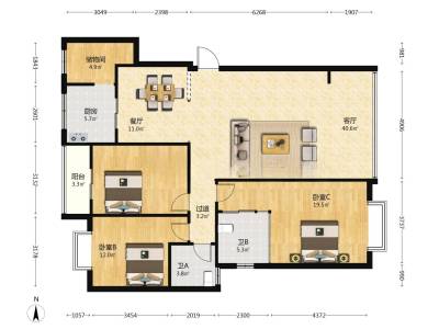 3室2廳2陽臺(tái) 美麗家園
