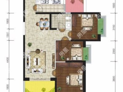 3室2廳2陽臺 海倫堡中央廣場