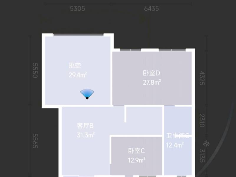 4室3廳4陽臺 西南海F地塊別墅戶型圖
