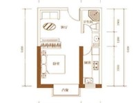 1室1廳1陽(yáng)臺(tái) 中房路易公元戶型圖