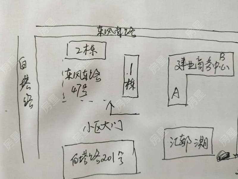 2室2廳1陽臺(tái) 東風(fēng)東路47號(hào)小區(qū)平面圖