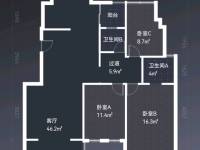 3室2廳2陽(yáng)臺(tái) 銀海白沙郡戶型圖