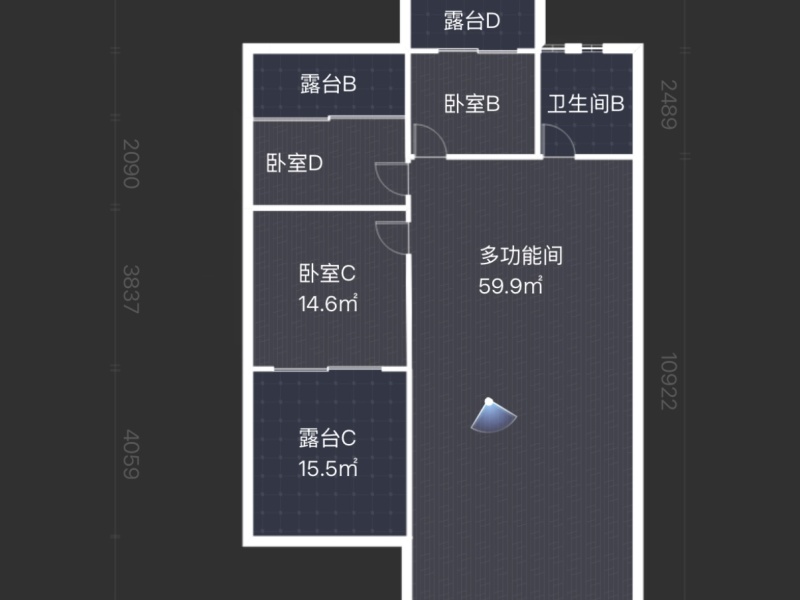 5室2廳3陽臺(tái) 山水潤(rùn)城別墅戶型圖
