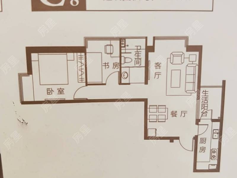 2室2廳1陽臺 江東境界戶型圖