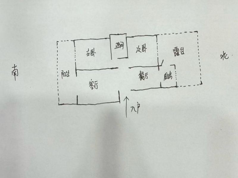3室2廳2陽臺 龍溪花園戶型圖