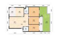 3室2廳1陽(yáng)臺(tái) 省化工研究院宿舍（東風(fēng)東路120號(hào)、東風(fēng)東路122號(hào)）戶型圖