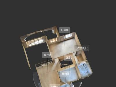 4室3廳4陽臺 西南海F地塊別墅戶型圖