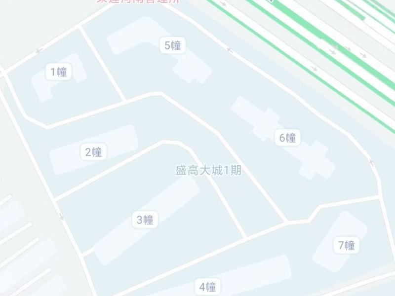 3室2廳 盛高大城一期小區(qū)平面圖