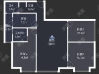 3室2廳1陽臺 春城慧谷二期戶型圖