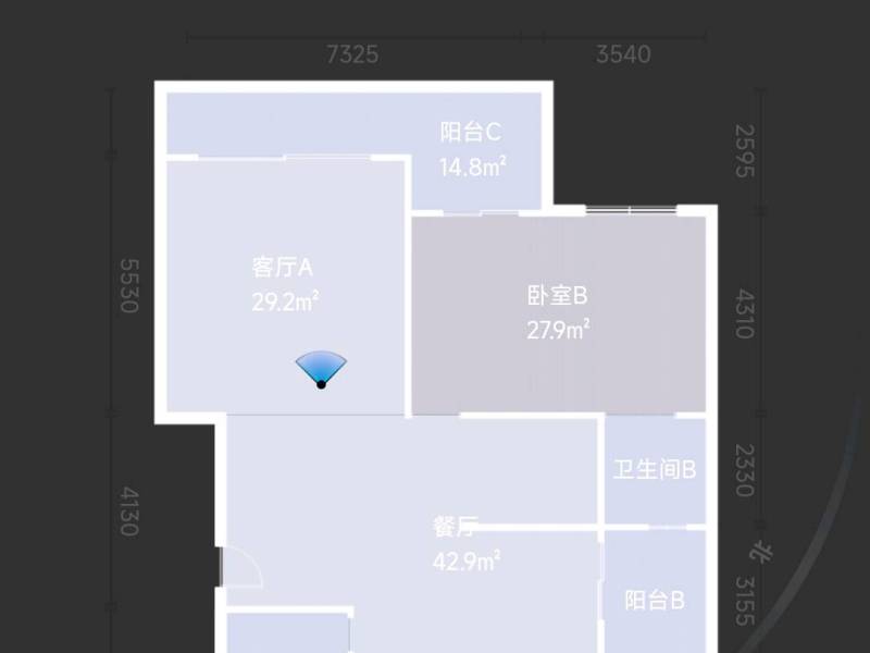 4室3廳4陽臺 西南海F地塊別墅戶型圖