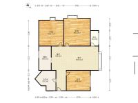 3室2廳1陽臺 金地悅天下一期戶型圖