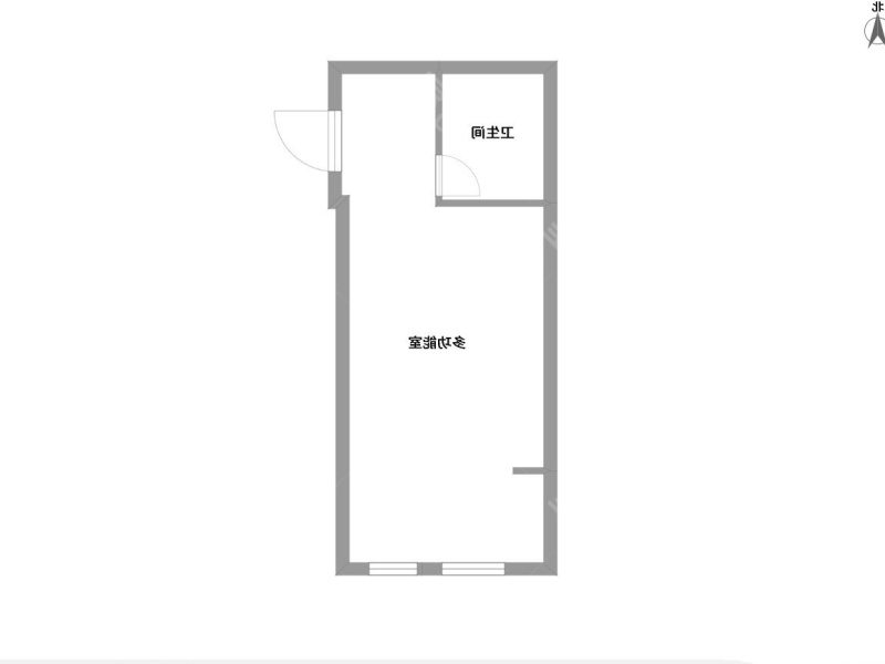 1室1廳 風尚城市派戶型圖