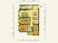 3室2廳 大觀首府戶型圖