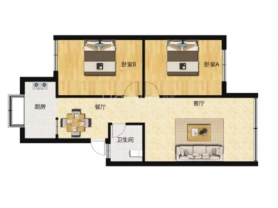 2室2廳1陽臺 凱苑小區(qū)