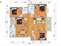 4室2廳1陽(yáng)臺(tái) 警苑小區(qū)戶型圖