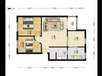 2室1廳1陽(yáng)臺(tái) 金實(shí)小區(qū)聚實(shí)園戶型圖