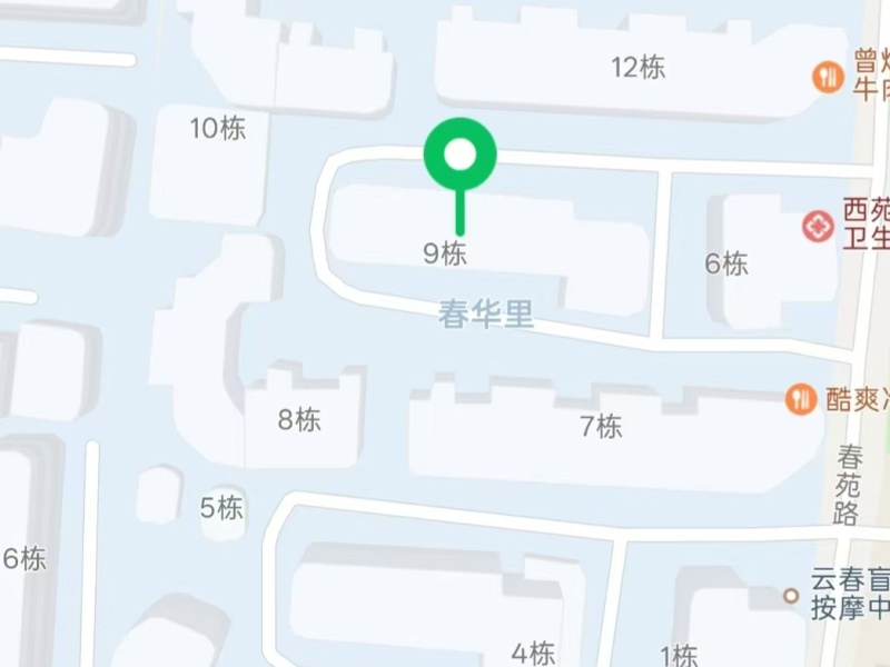 2室1廳1陽臺 春苑小區(qū)小區(qū)平面圖