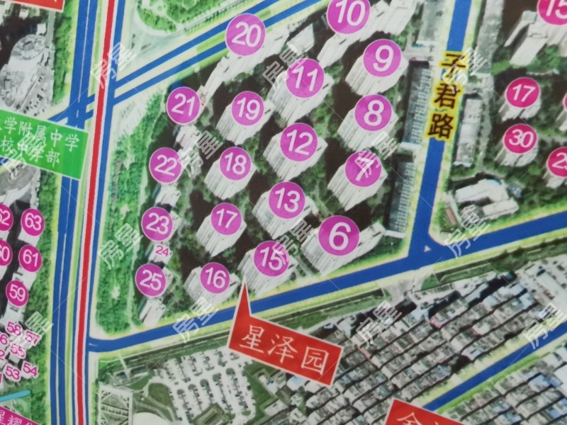 2室2廳1陽臺(tái) 新亞洲星澤園小區(qū)平面圖