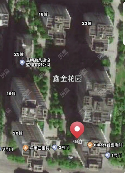 3室2廳2陽臺(tái) 鑫金花園小區(qū)平面圖