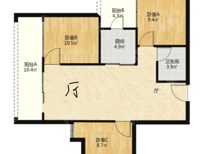 3室2廳1陽臺 碧桂園北城映象立春苑