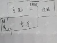2室1廳1陽臺(tái) 怡康溫泉新村A區(qū)戶型圖