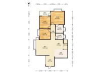 3室2廳1陽(yáng)臺(tái) 麗水雅苑戶型圖