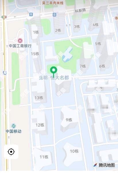 3室2廳1陽臺 恒大名都小區(qū)平面圖