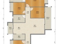 4室2廳2陽(yáng)臺(tái) 招商雍和府二期戶型圖