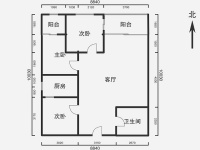 3室2廳1陽臺 金尚俊園二期戶型圖