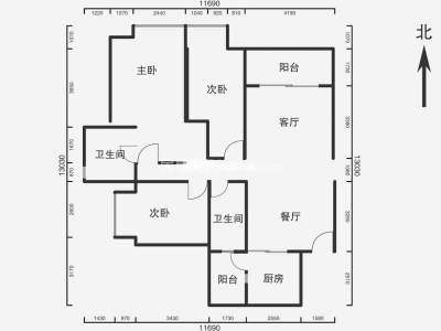 3室2廳2陽臺 海倫國際海倫區(qū)