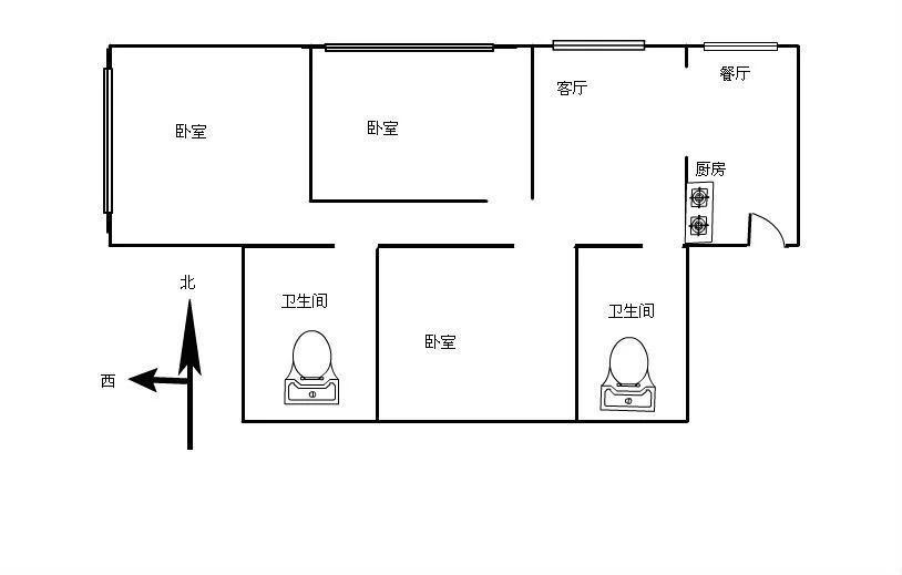 5室2廳2陽臺 翠湖太龍公館戶型圖