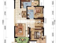 3室2廳2陽(yáng)臺(tái) 新希望希望匯戶型圖